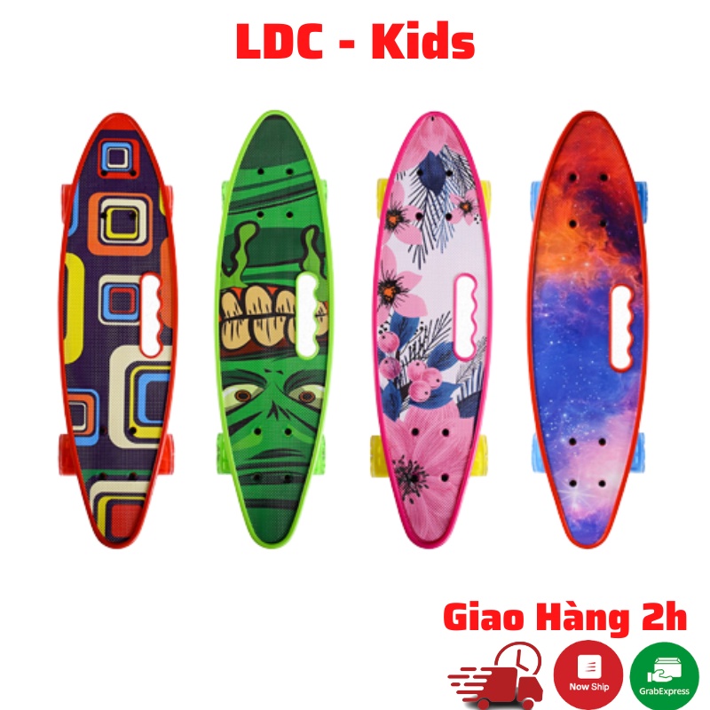 Ván Trượt Skateboard Penny 4 Bánh Đèn Led Có Tay Cầm Nhiều Màu Thỏa Mái Lựa Chọn