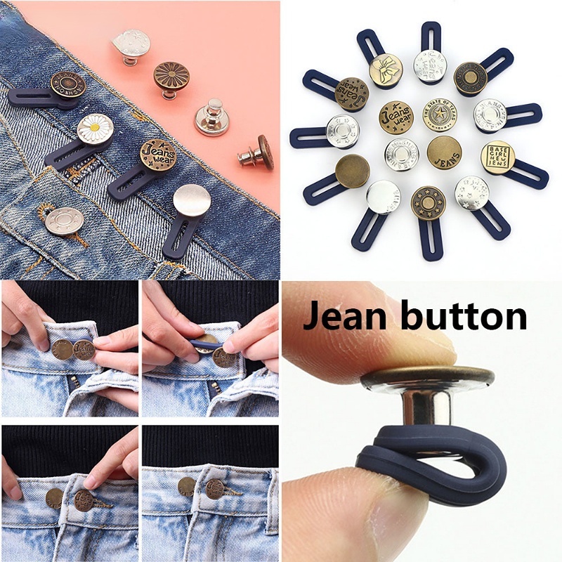 Nút Kim Loại Nới Rộng Thắt Lưng Quần Jean / Mở Rộng Không Đóng Đinh Có Thể Tháo Rời DIY