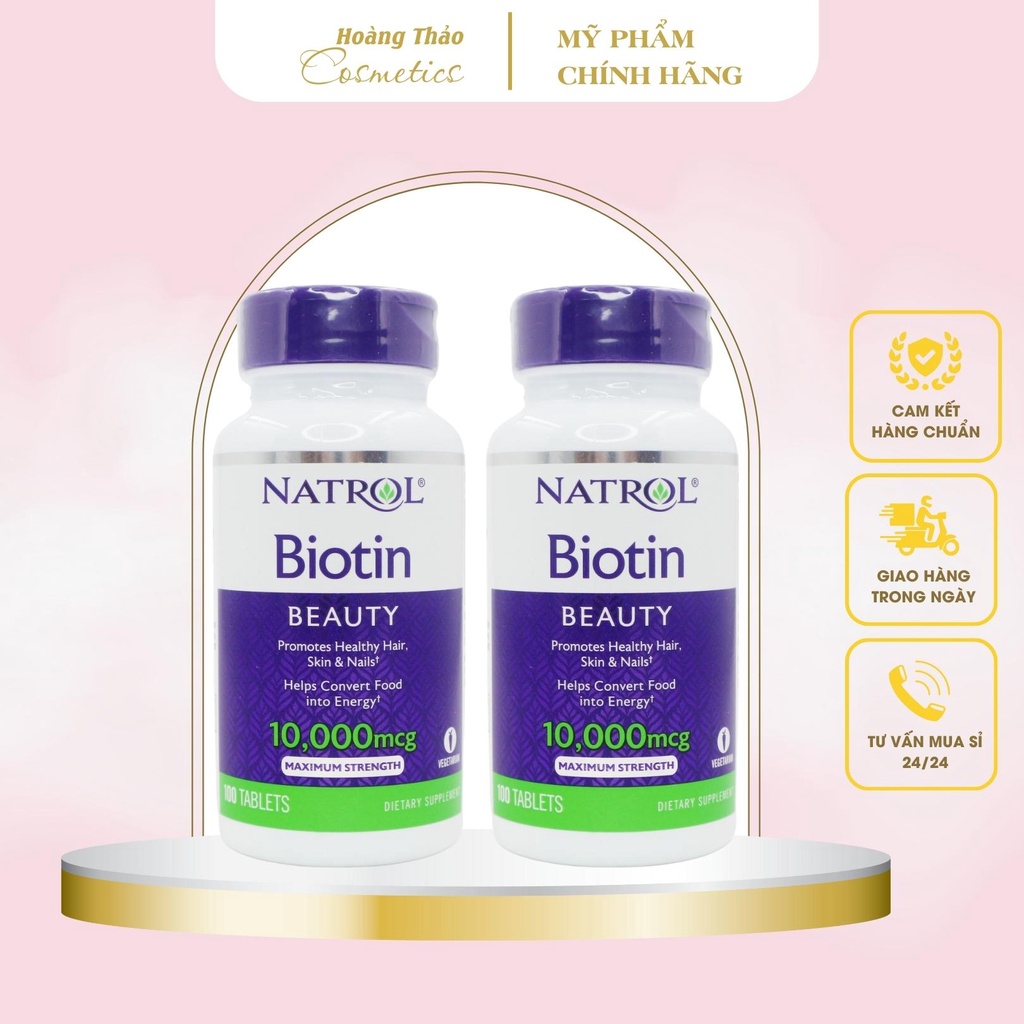 VIÊN UỐNG MỌC TÓC BIOTIN 10000mcg MỸ (90v/hộp)