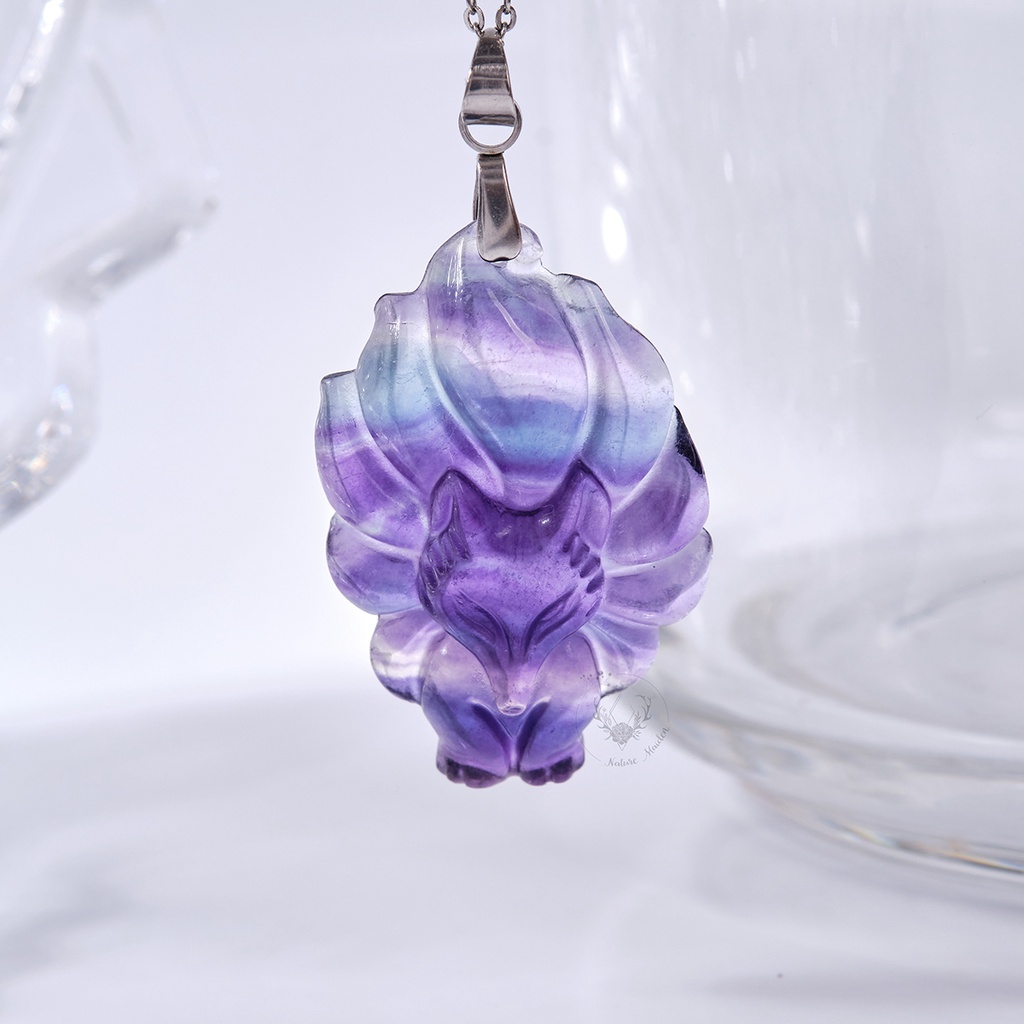 Mặt Đá Hồ Ly Đá Fluorite Đa Sắc Thiên Nhiên