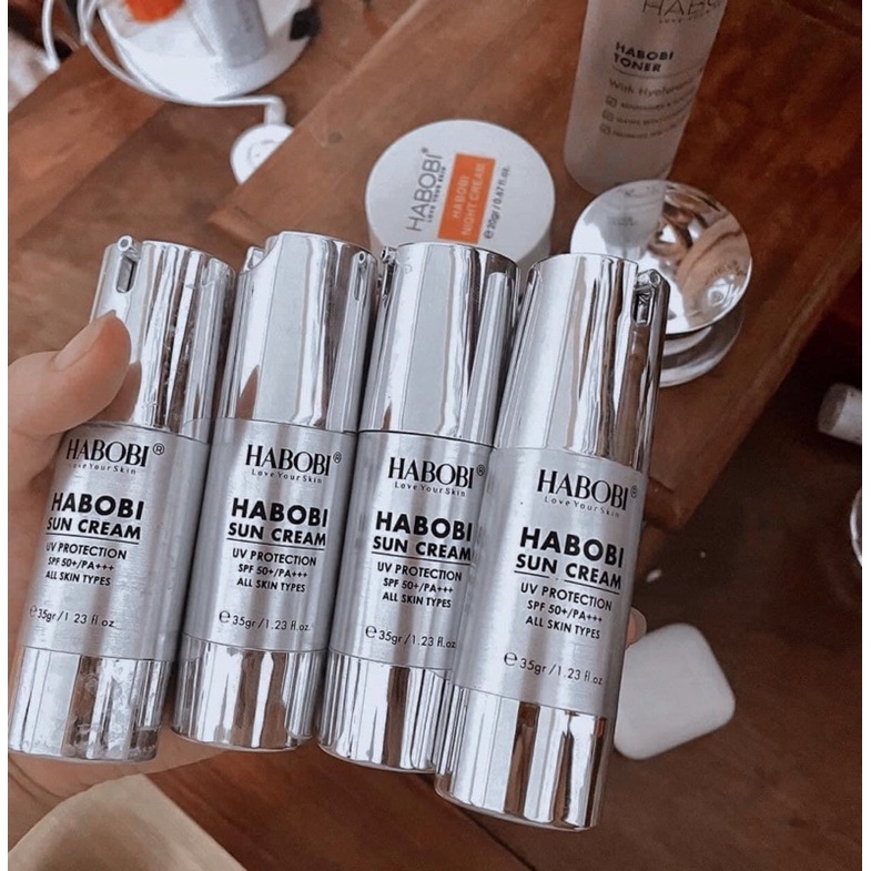 Kem chống nắng nâng tone Habobi