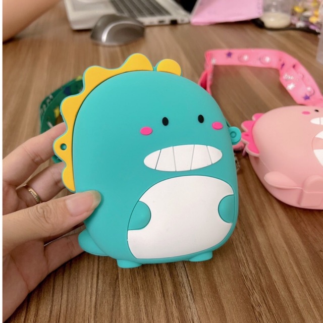 Túi Đeo Chéo Cho Bé WOWKIDS Khủng Long, Túi Silicon Khủng Long Dễ Thương Cho Bé Gái Bé Trai