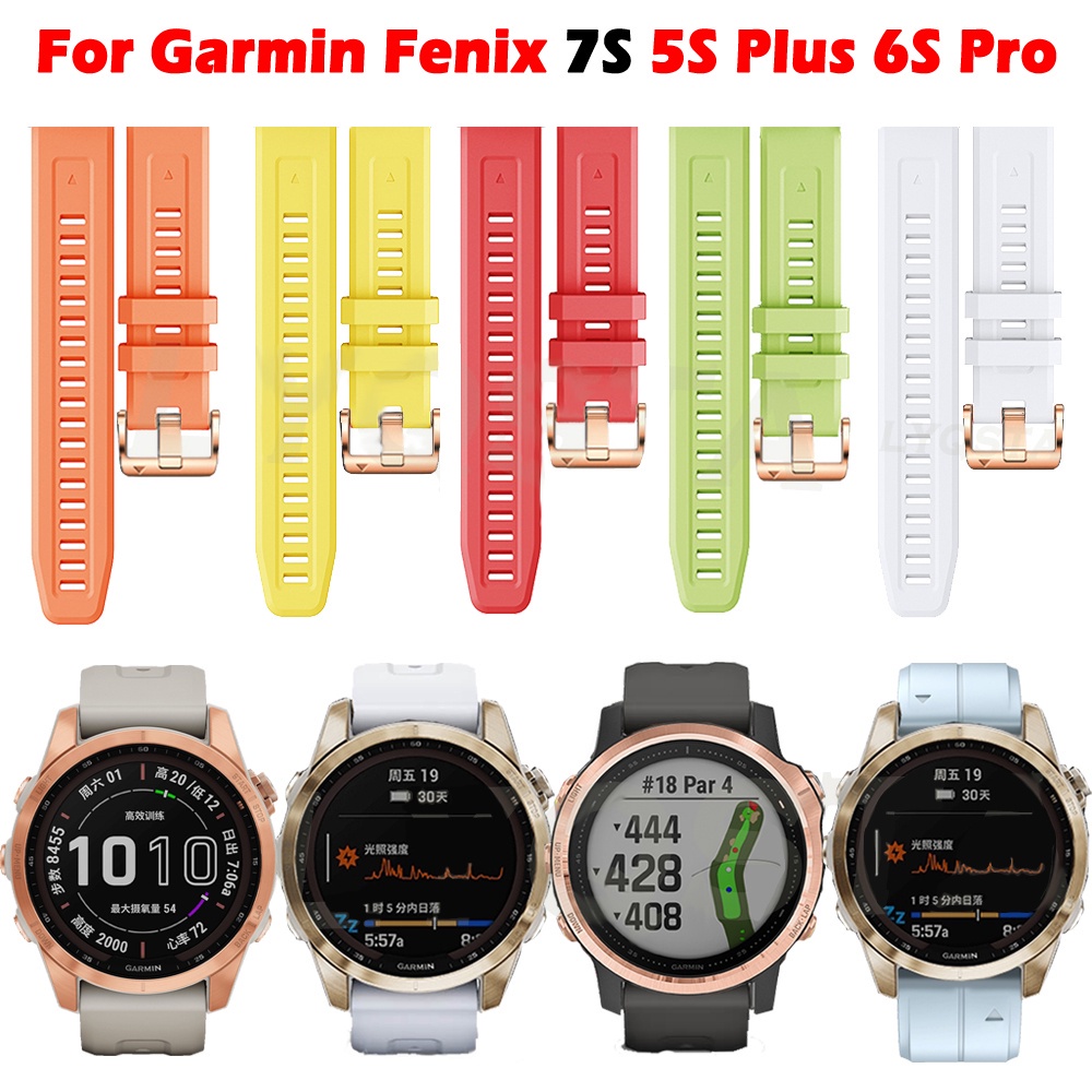Dây Đeo Thay Thế 20mm Bằng Silicon Chất Lượng Cao Cho garmin fenix 7s 6s pro solar 5s plus approach s70 42mm