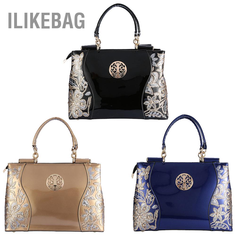 Có thể bán buôn 3 màu sắc thời trang mới Vẻ đẹp Nữ Phụ nữ Túi xách PU Dung tích lớn Sequins Ilikebag Hàng giao ngay