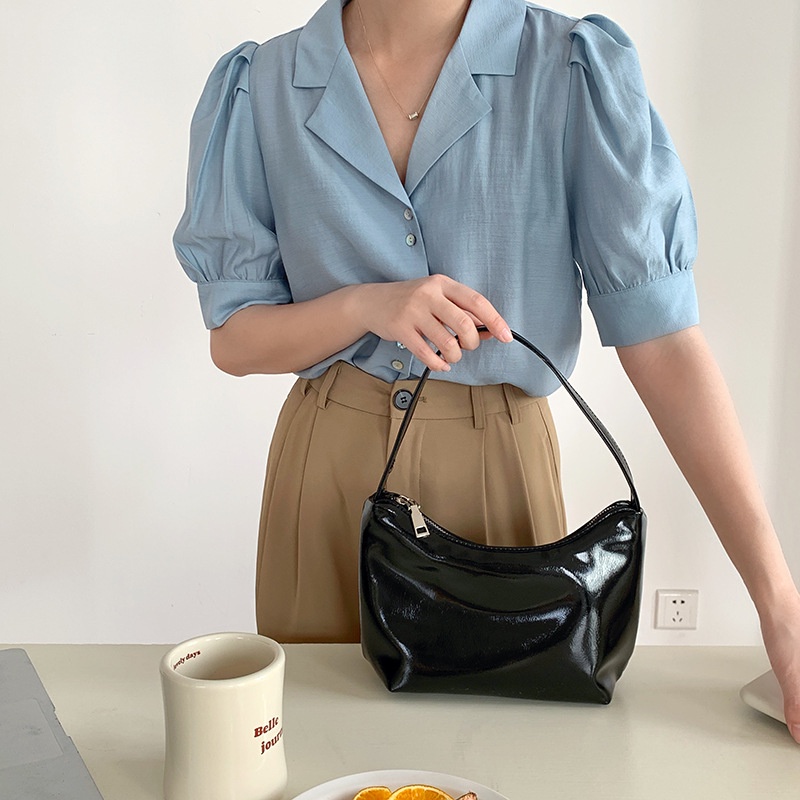 Túi Xách Đeo Vai Màu Bạc Phong Cách Hàn Quốc Cho Nữ