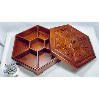 Khay đựng bánh kẹo tết, khay mứt bằng gỗ gõ