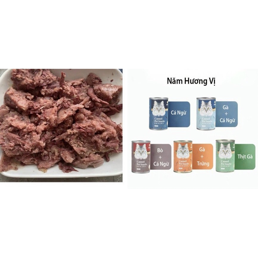 Pate lon 375gram Canned ngẫu nhiên vị