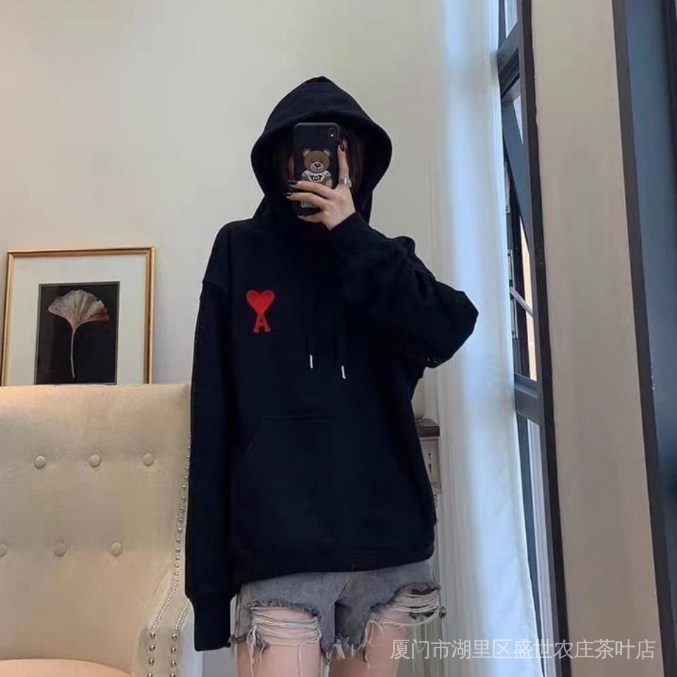 High CP value!  Ultra high! Pure cotton hoodie with embroidered 5+ letters, undergraduate style, suitable for both men and women