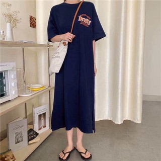 Đầm Thun Tay Ngắn Free Size Váy suông dáng dài , đầm suông đơn giản đi chơi