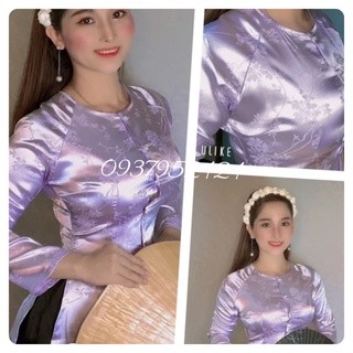 ÁO BÀ BA GẤM HỌA TIẾT LÁ