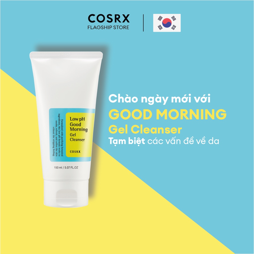 Gel Rửa Mặt Tràm Trà, 0.5% BHA COSRX Low pH Good Morning Gel Cleanser