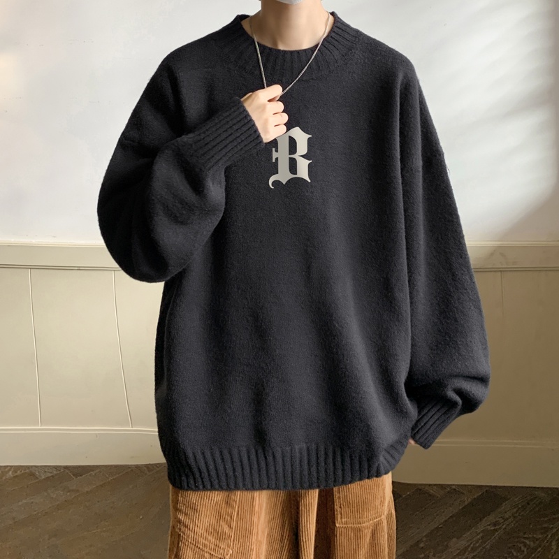 Ifnicefuture Bán Chạy Áo sweater Cổ Lọ Dày Dặn Màu Đỏ Phong Cách Hàn Quốc Thời Trang Thường Ngày Cho Nam