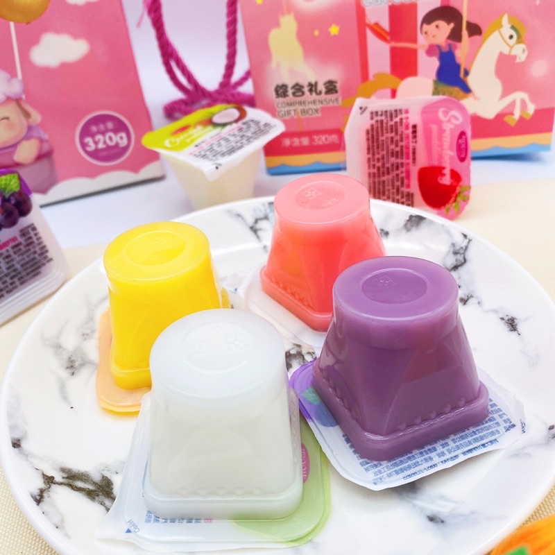 Hộp THẠCH rau câu HOA QUẢ MIX VỊ