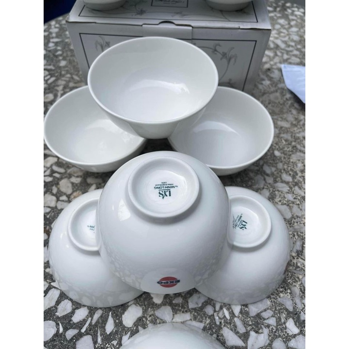 Bộ 10 chén sứ trắng Minh Long- Quà tặng Expo