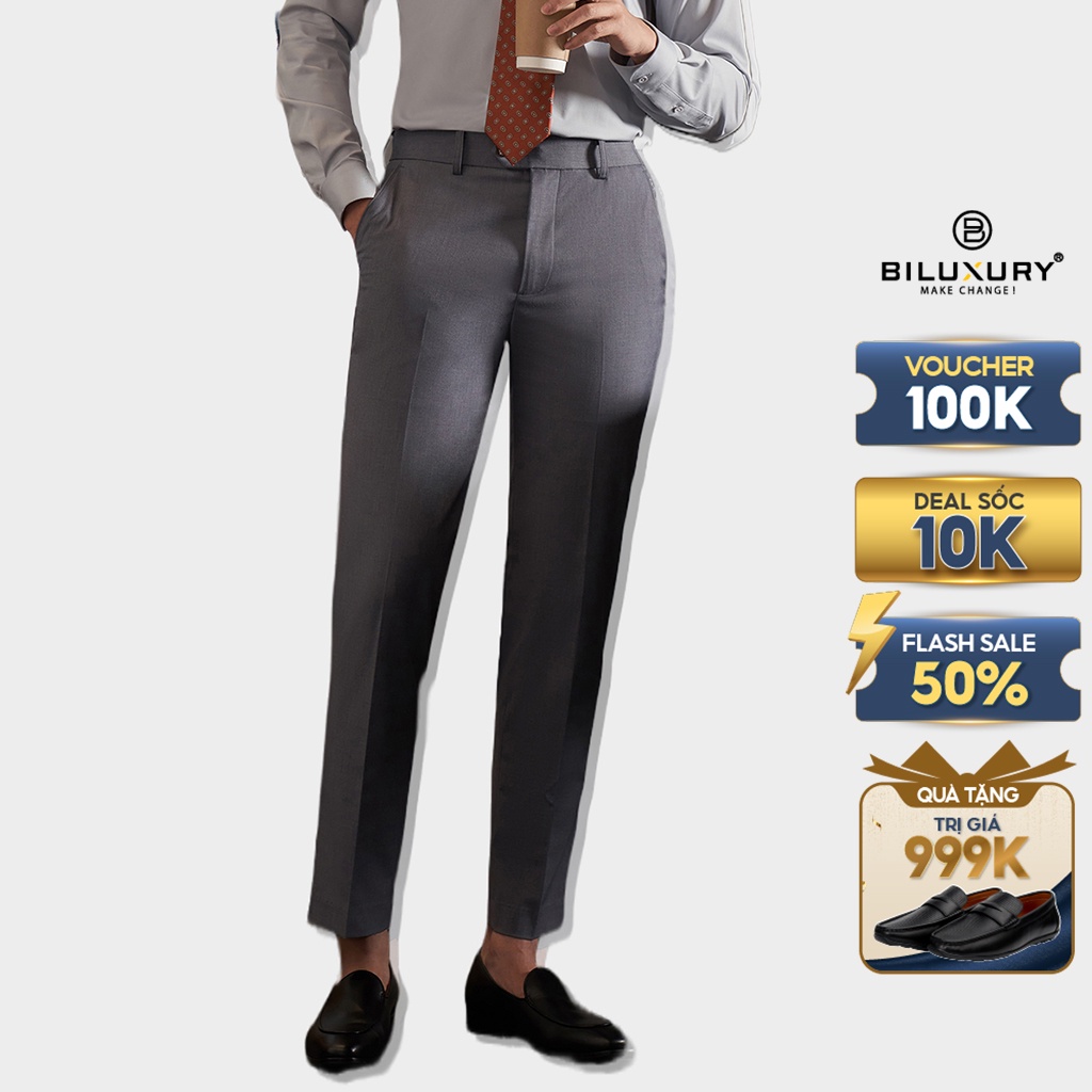 Quần âu nam công sở Biluxury basic lịch lãm đẳng cấp
