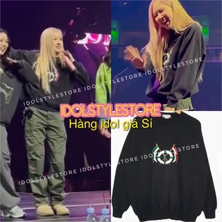 (áo kèm card) áo nỉ sweater logo như Rose Rosé Bornpink Blackpink