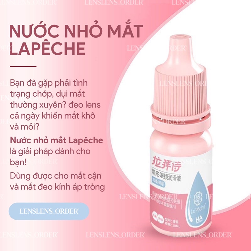 Nước nhỏ mắt Lapêche dùng được cho mắt cận và mắt đeo kính áp tròng