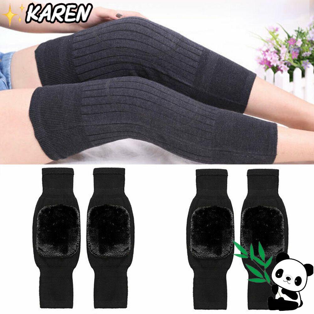 1 Cặp Ống Len Co Giãn Bảo Vệ Đầu Gối Giữ Ấm Chống Lạnh