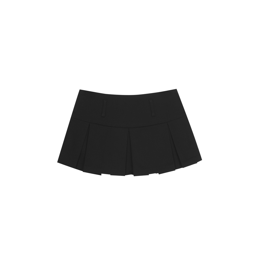 TATICHU - Chân váy ngắn xếp ly - Plain Low - Rise Pleated MiniSkirt