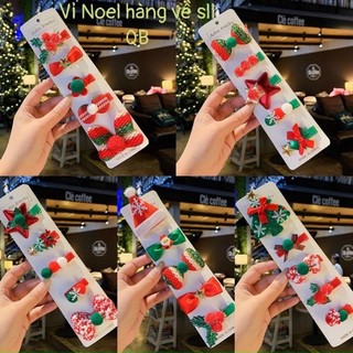 Set kẹp tóc Noel 5 món cho bé gái