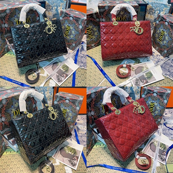🔥TÚI XÁCH DIOR PATEND LADY SUPER 7 Ô KHÓA BẠC🔥