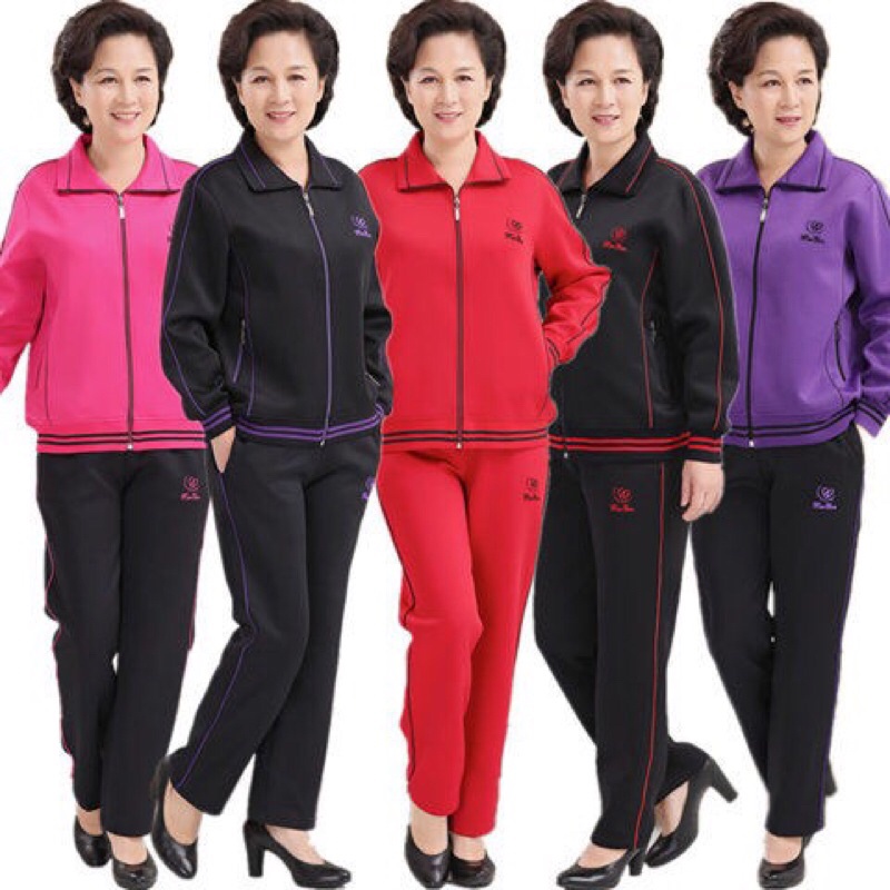 Bộ quần áo thun nữ Trung niên hàng Quảng Châu cao cấp (Hàng ORDER)