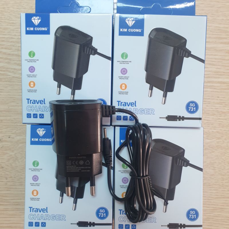 Bộ Sạc Liền Dây Chân Kim NOKIA Chính Hãng Kim Cương Fullbox  - 3AVN