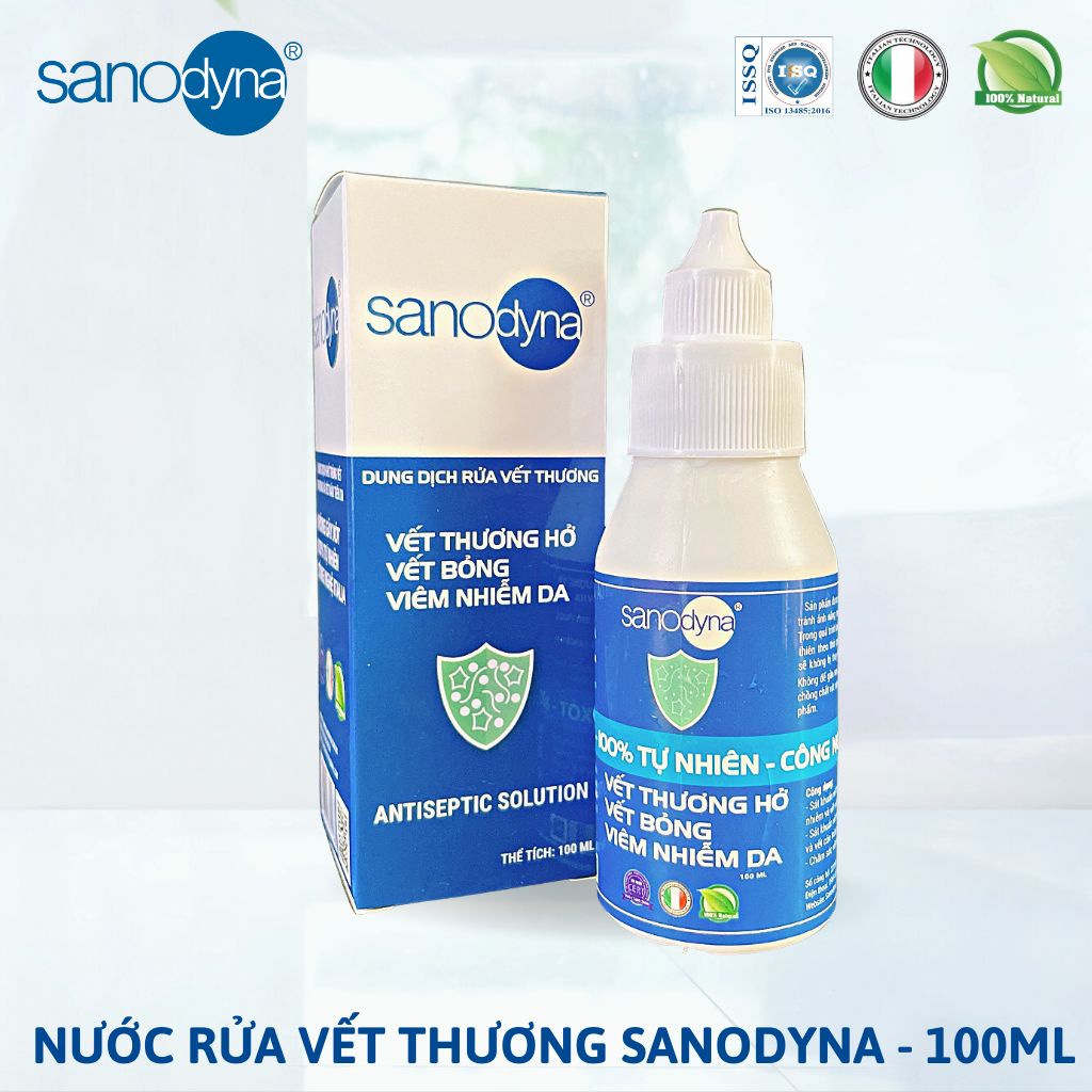 DUNG DỊCH KHỬ TRÙNG VẾT THƯƠNG VÀ VẾT NẤM TRÊN DA SANODYNA  [ DUNG TÍCH 100ML ] VT100