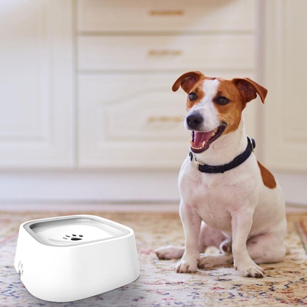 Tô Đựng Thức Ăn Nước Uống Bằng Nhựa ABS Chống Trượt Chống Văng Màu Trắng Dành Cho Thú Cưng