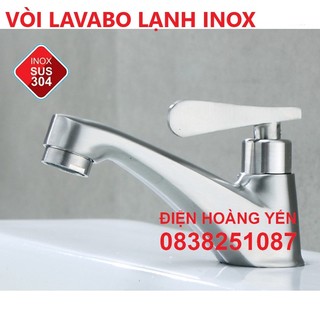 Vòi lavabo lạnh inox 304 phi 21 vòi rửa mặt
