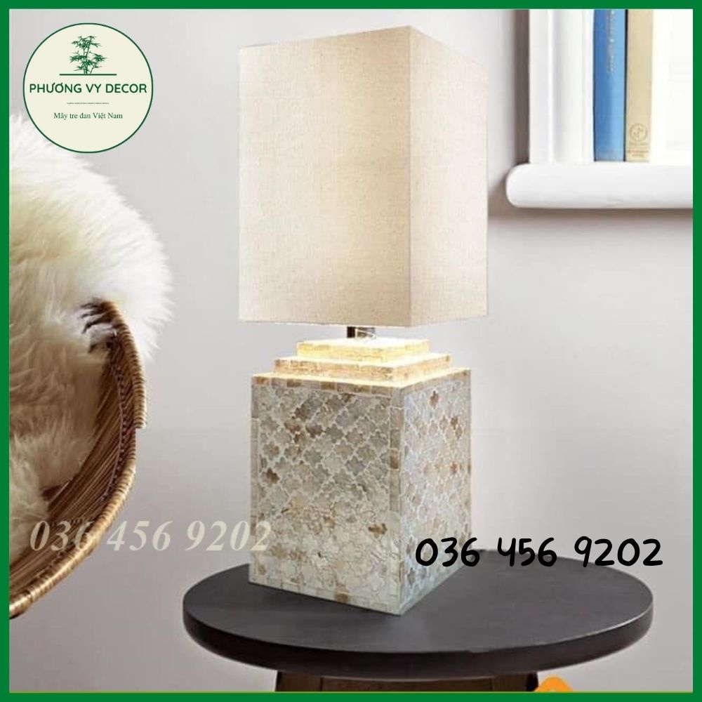 Đèn ngủ khảm trai sang trọng cao cấp 2 màu