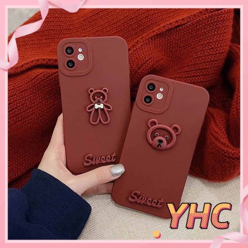 ốp iphone TPU In Hình Gấu 3d tương thích iPhone 6s 6splus 7 7plus 8 8plus X XS XSMAX 11 12 Pro Max Plus-055