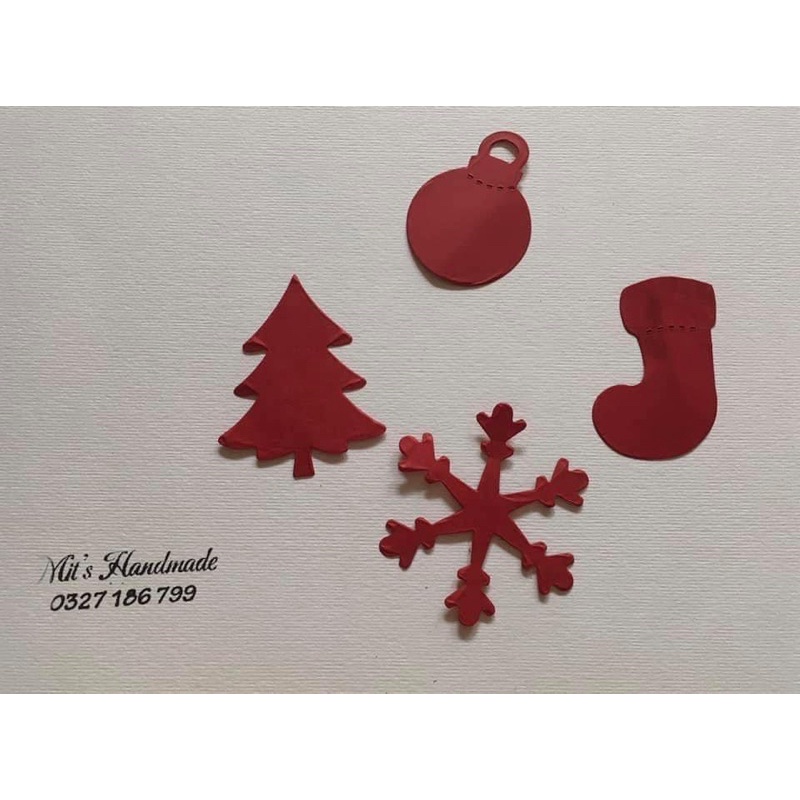 Set Trang trí làm thiệp Noel