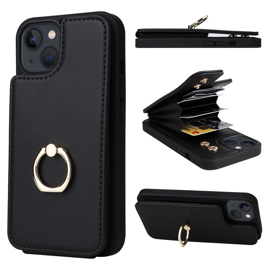 Ốp Điện Thoại Da Có Ngăn Đựng Thẻ Cho iPhone 11 Pro MAX 12 13 14 Pro MAX 6 6S Plus 7 Plus 8 14 Plus X XR XS MAX