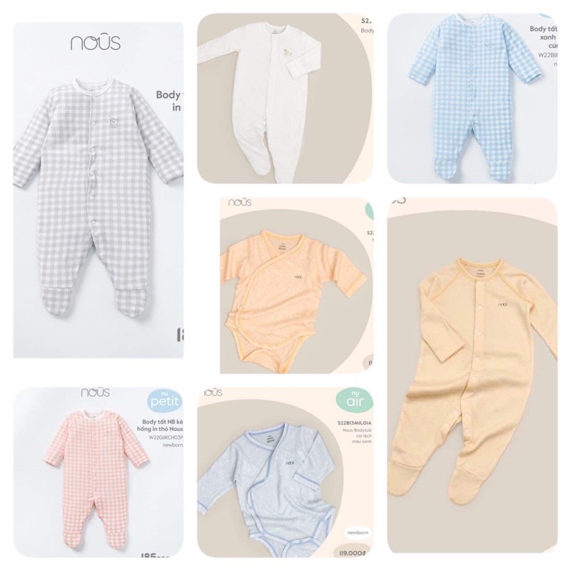 [Nous] body Newborn Cài Thẳng Body [Nous]