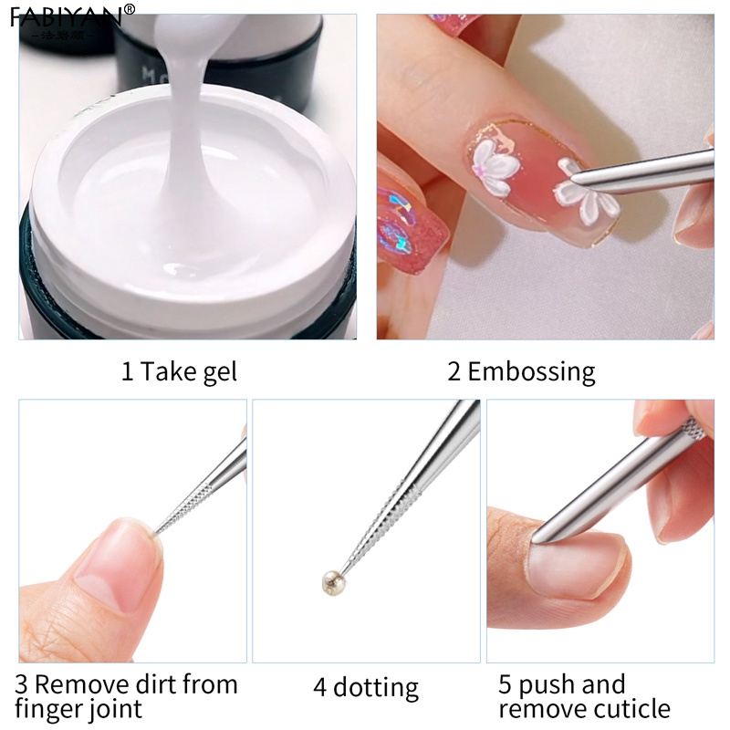 Cây Đẩy Biểu Bì Gỡ Da Chết Móng Tay Bằng Thép Không Gỉ