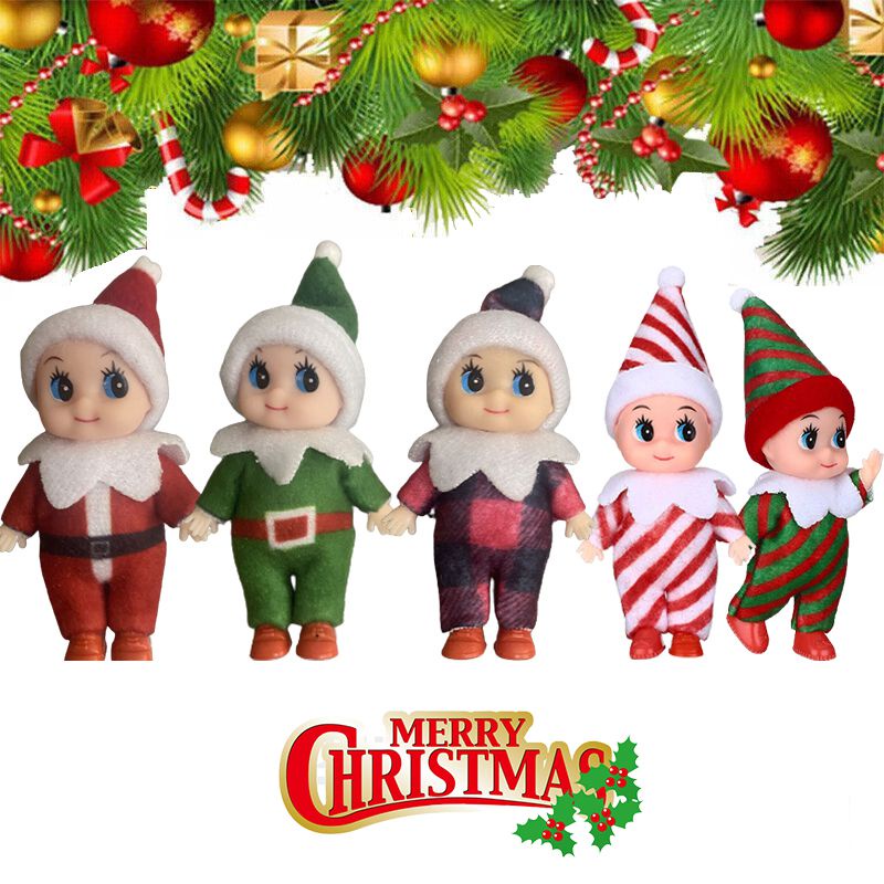 Đồ Chơi Giáng Sinh Hình Yêu Tinh 9cm Trang Trí Đa Ứng Dụng