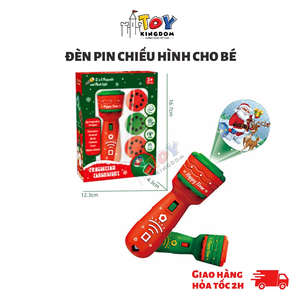 Đèn Pin Chiếu Hình Ahihi Chủ Đề Giáng Sinh - Giúp Bé Khám Phá Động Vật, Màu Sắc, Hình Khối, Hoa Quả …