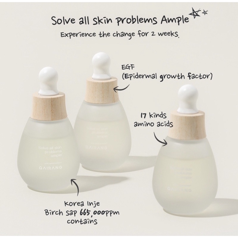 Qairang Solve All Skin Pro Blooms Ampoule 30ml Tinh chất ngăn ngừa lão hoá