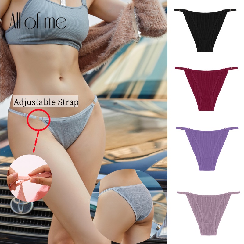 Allofme Quần Lót Cotton Lọt Khe Chữ T Hở Lưng Thoáng Khí Gợi Cảm Cho Nữ