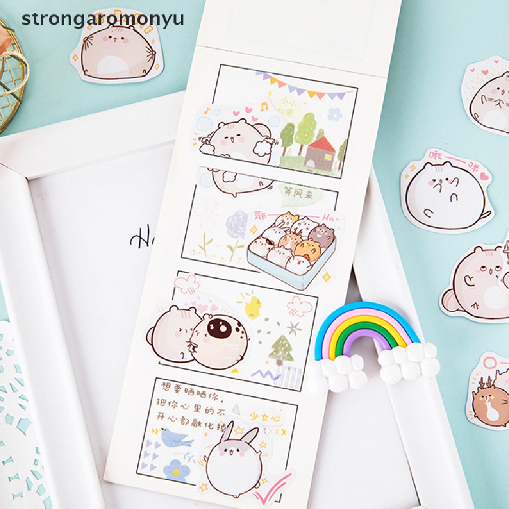 Bộ 45 Miếng Dán Hình Chuột Hamster Và Những Người Bạn Đáng Yêu Trang Trí Sổ Tay Nhật Ký Diy