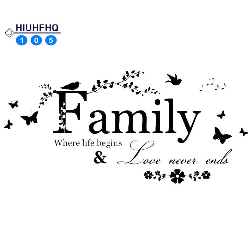 Decal Dán Tường Chữ Family
