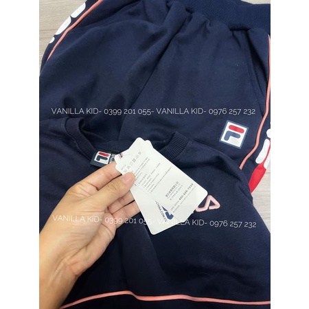 Bộ nỉ da cá fillaa xanh than