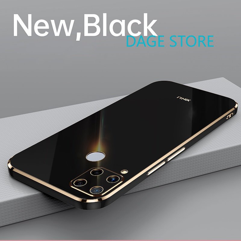 Ốp Điện Thoại Viền Mạ 6D Màu Trơn Cho Realme C15 C12 C25 7i Narzo 20