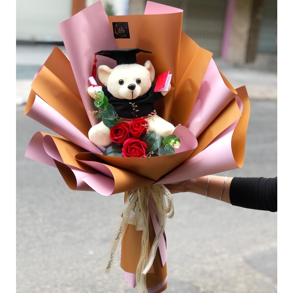 Bó hoa Gấu tốt nghiệp 22 Flowers (MS:032) - E3 Audio Miền Nam