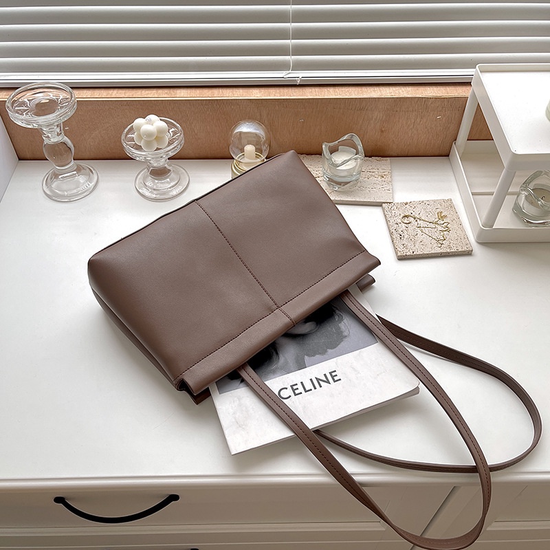 Túi Đeo Vai Sức Chứa Lớn Mềm Mại Phong Cách Hàn Quốc Đơn Giản Cho Nữ