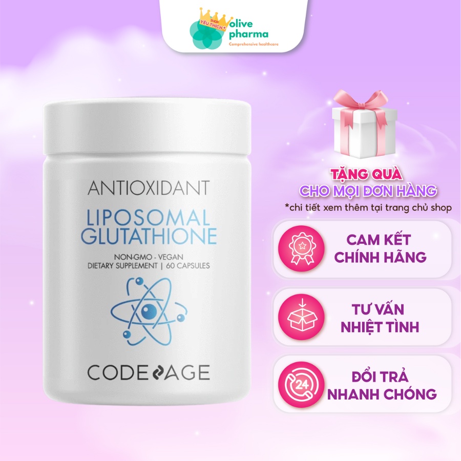 Viên uống TRẮNG DA Codeage LIPOSOMAL GLUTATHIONE 60 viên