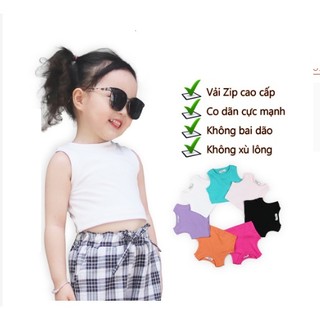 Mebeanhshop-AOCROTOP-Áo Crop top Sát Nách Cho Bé Gái Màu Sắc Cực từ 8-28kg
