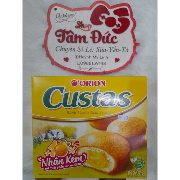 Hộp 276g bánh bông lan Orion Custas 12 cái