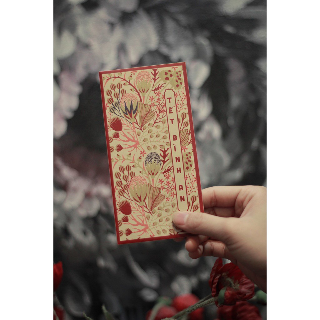 Bao lì xì hoa lá 4 mùa